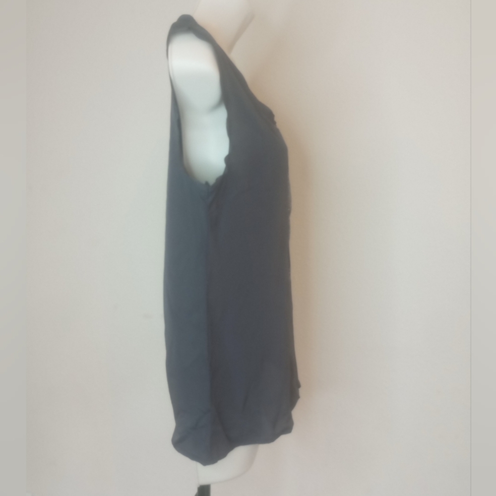 Women's Black Sleeveless Top with Silver Accents - Picture 4 of 11